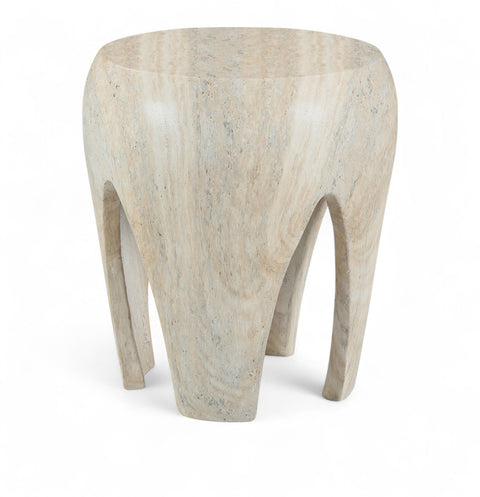 Reese Natural Concrete And Fiberglass Indoor / Outdoor End Table, 1 Piece
