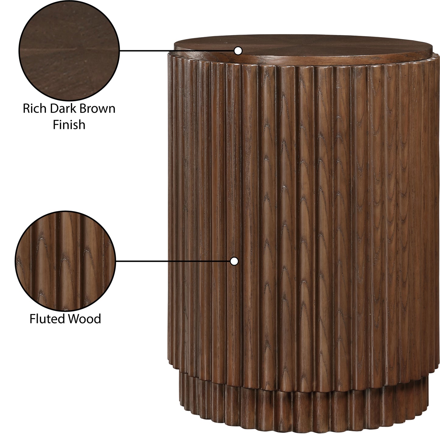 bowie brown end table