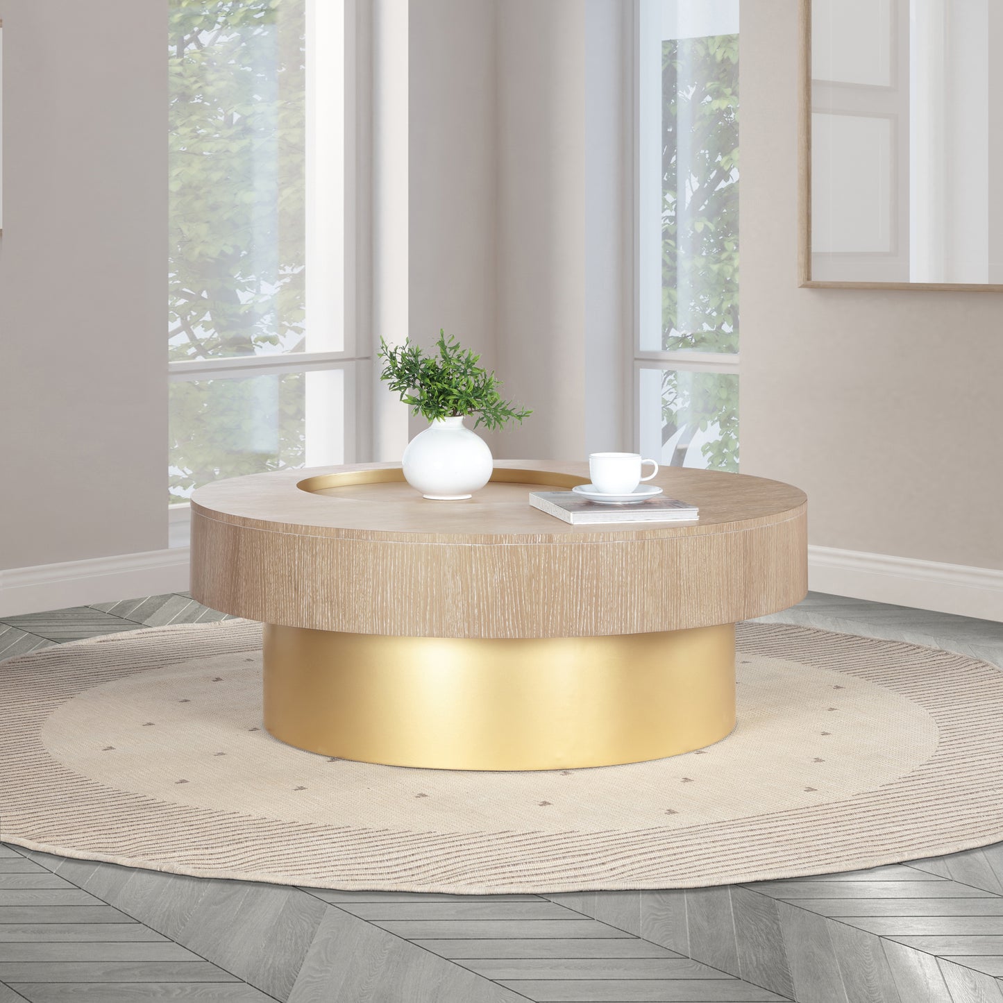 sonia natural coffee table