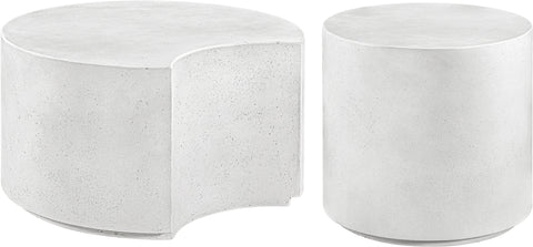 Faye White Concrete Indoor/Outdoor Coffee Table, 1 Piece