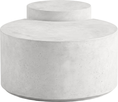 Faye White Concrete Indoor/Outdoor Coffee Table, 1 Piece