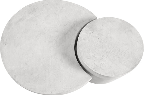 Faye White Concrete Indoor/Outdoor Coffee Table, 1 Piece