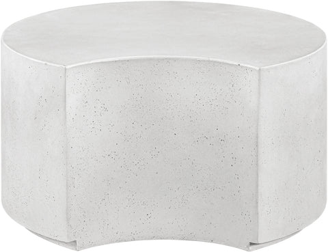 Faye White Concrete Indoor/Outdoor Coffee Table, 1 Piece (Style 2)