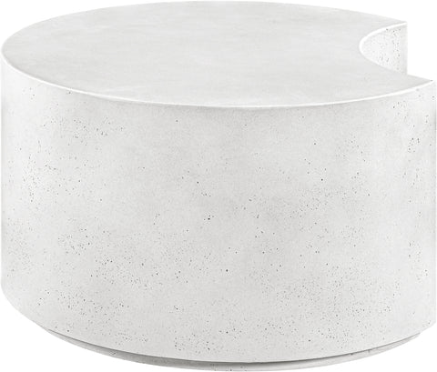 Faye White Concrete Indoor/Outdoor Coffee Table, 1 Piece (Style 2)
