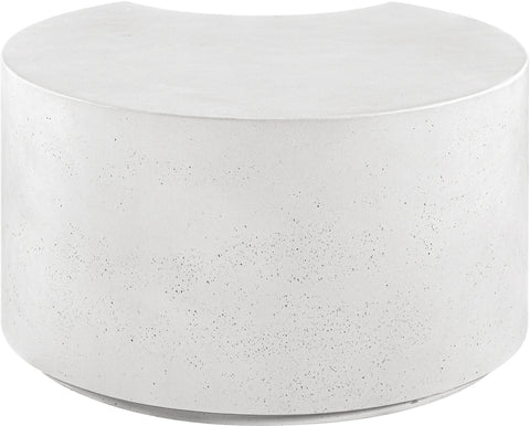 Faye White Concrete Indoor/Outdoor Coffee Table, 1 Piece (Style 2)