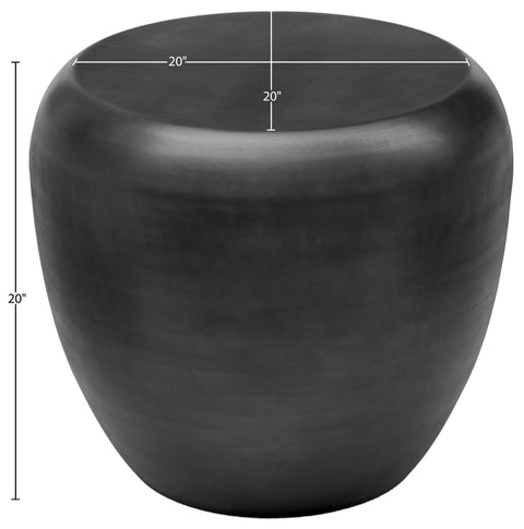 Opal Black Aluminum End Table, 1 Piece