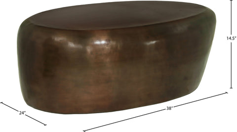 Opal Brown Aluminum Coffee Table, 1 Piece