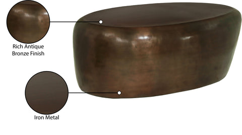 Opal Brown Aluminum Coffee Table, 1 Piece
