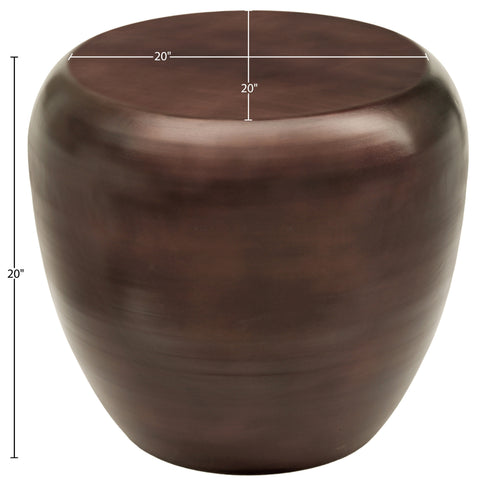 Opal Brown Aluminum End Table, 1 Piece