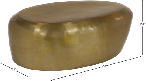 Opal Gold Aluminum Coffee Table, 1 Piece