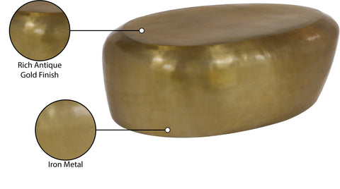 Opal Gold Aluminum Coffee Table, 1 Piece
