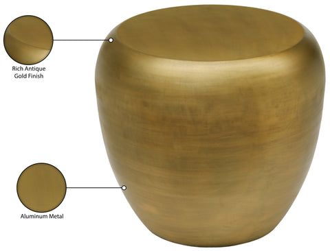 Opal Gold Aluminum End Table, 1 Piece