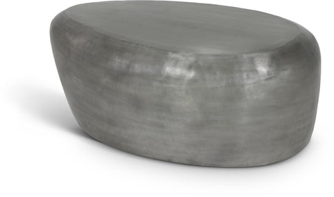 Opal Silver Aluminum Coffee Table, 1 Piece