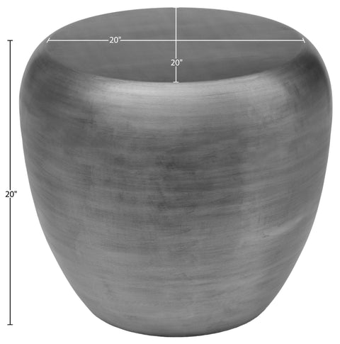 Opal Silver Aluminum End Table, 1 Piece