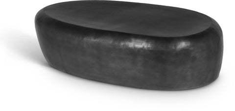 Opal Black Aluminum Coffee Table, 1 Piece (Style 2)