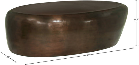 Opal Brown Aluminum Coffee Table, 1 Piece (Style 2)