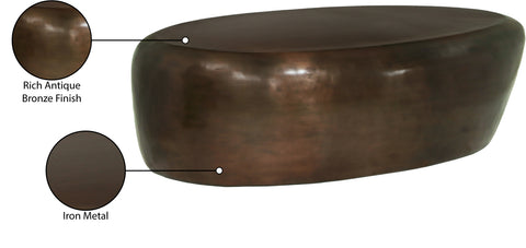 Opal Brown Aluminum Coffee Table, 1 Piece (Style 2)