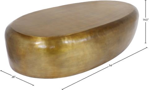 Opal Gold Aluminum Coffee Table, 1 Piece (Style 2)