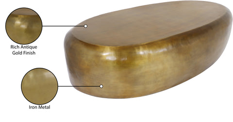 Opal Gold Aluminum Coffee Table, 1 Piece (Style 2)