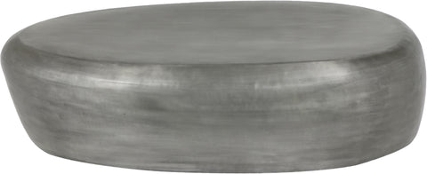 Opal Silver Aluminum Coffee Table, 1 Piece (Style 2)