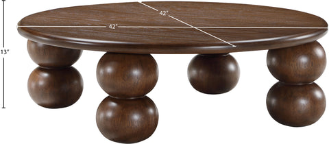 Isolde Brown Solid Wood And Oak Veneer Coffee Table, 1 Piece