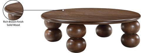 Isolde Brown Solid Wood And Oak Veneer Coffee Table, 1 Piece