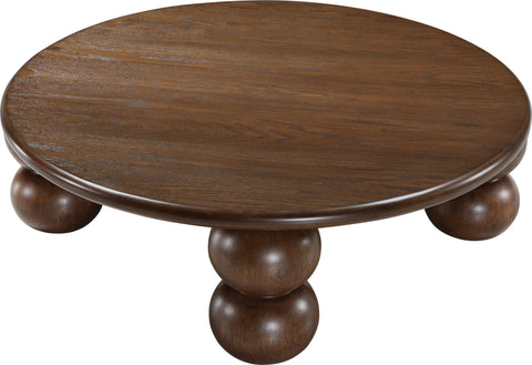 Isolde Brown Solid Wood And Oak Veneer Coffee Table, 1 Piece