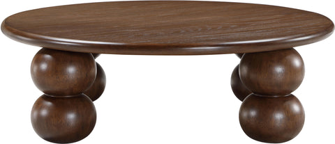 Isolde Brown Solid Wood And Oak Veneer Coffee Table, 1 Piece