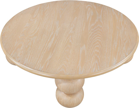 Isolde Natural Solid Wood And Oak Veneer Coffee Table, 1 Piece