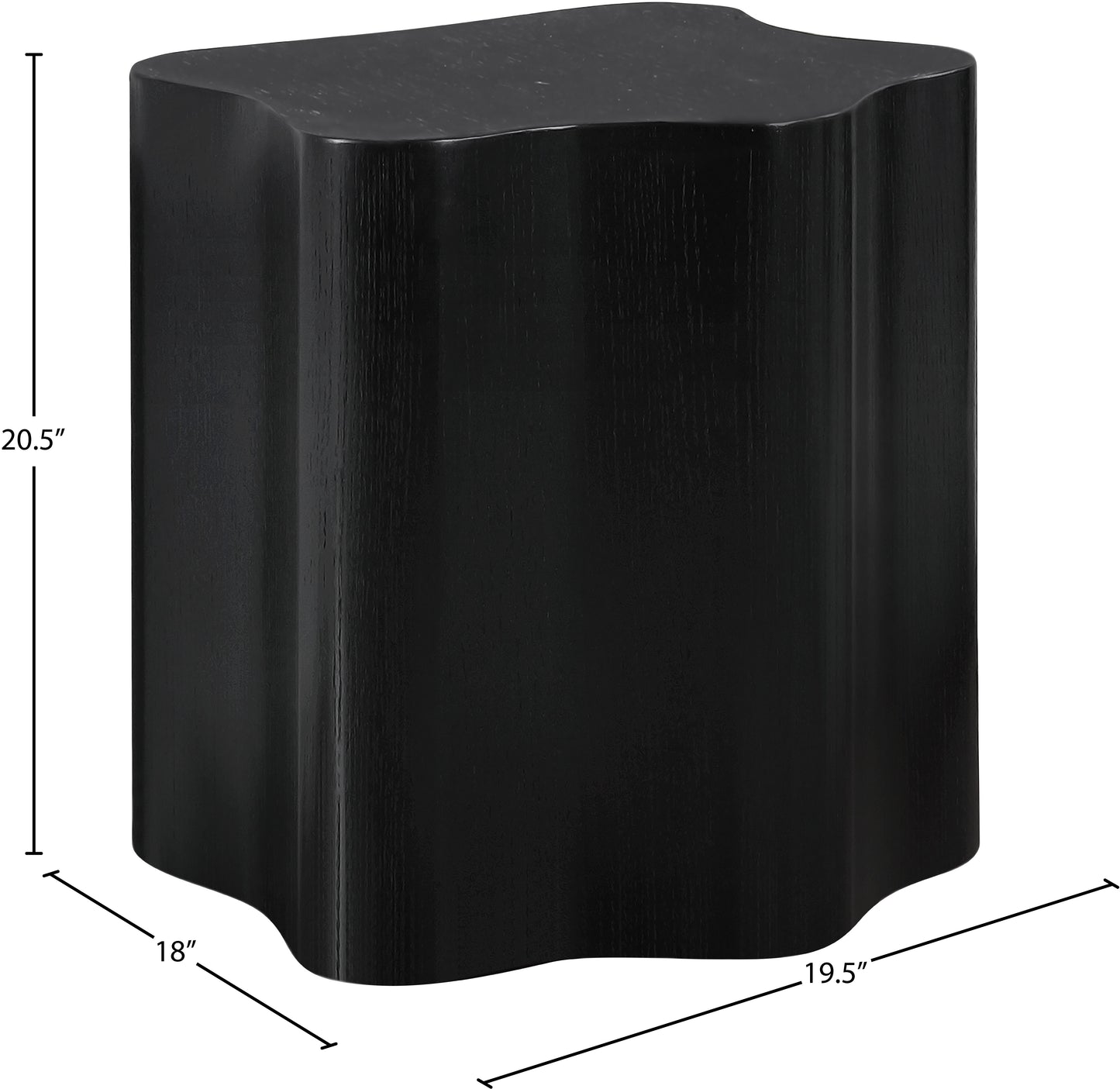 arlington black end table