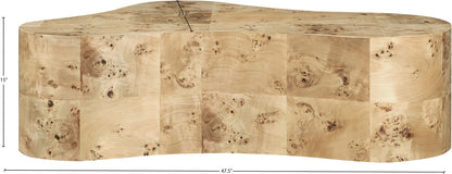 Arlington Natural Burl Wood Coffee Table