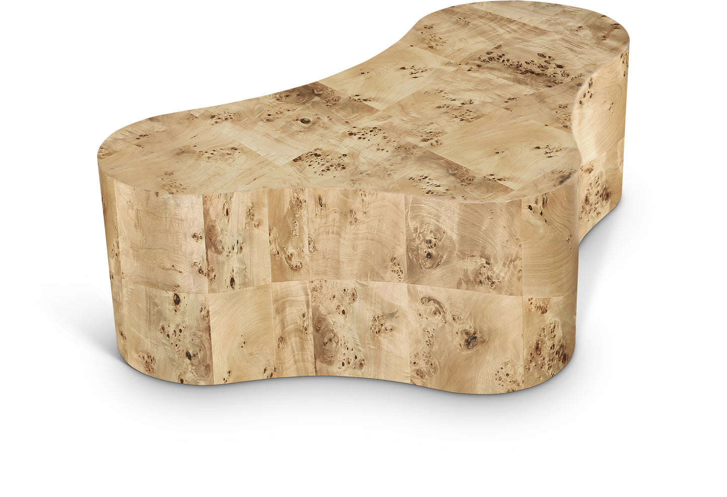 arlington natural burl wood coffee table