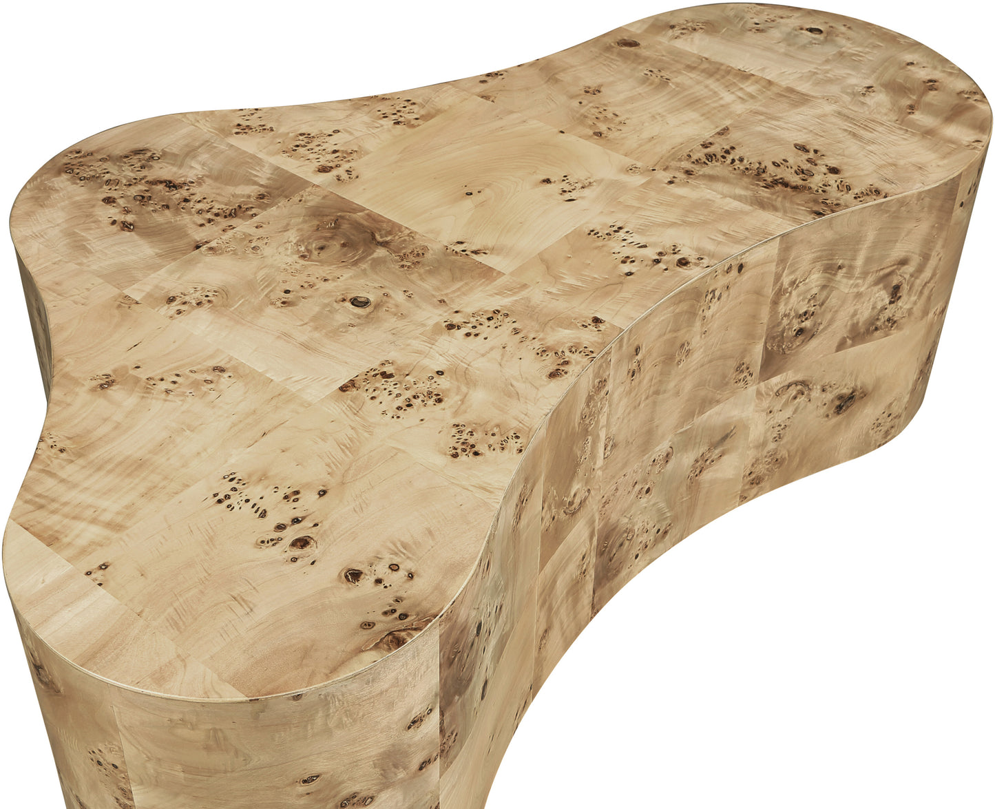 arlington natural burl wood coffee table