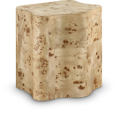 Arlington Natural Burl Wood End Table