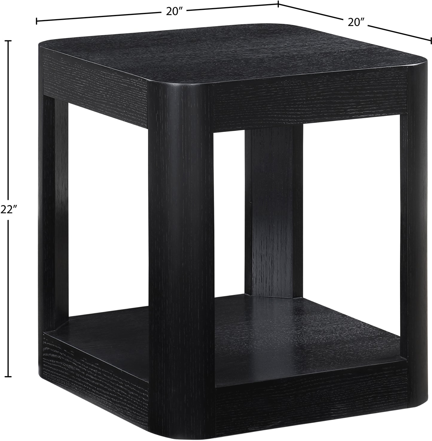 shiloh black end table