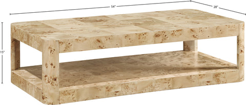 Shiloh Natural Burl Wood Coffee Table