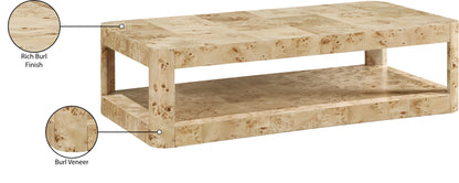 Shiloh Natural Burl Wood Coffee Table