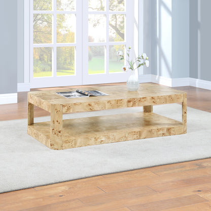 Shiloh Natural Burl Wood Coffee Table