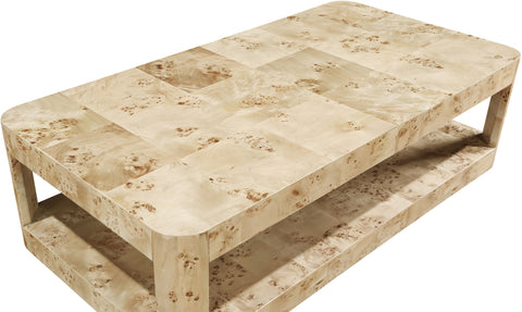 Shiloh Natural Burl Wood Coffee Table