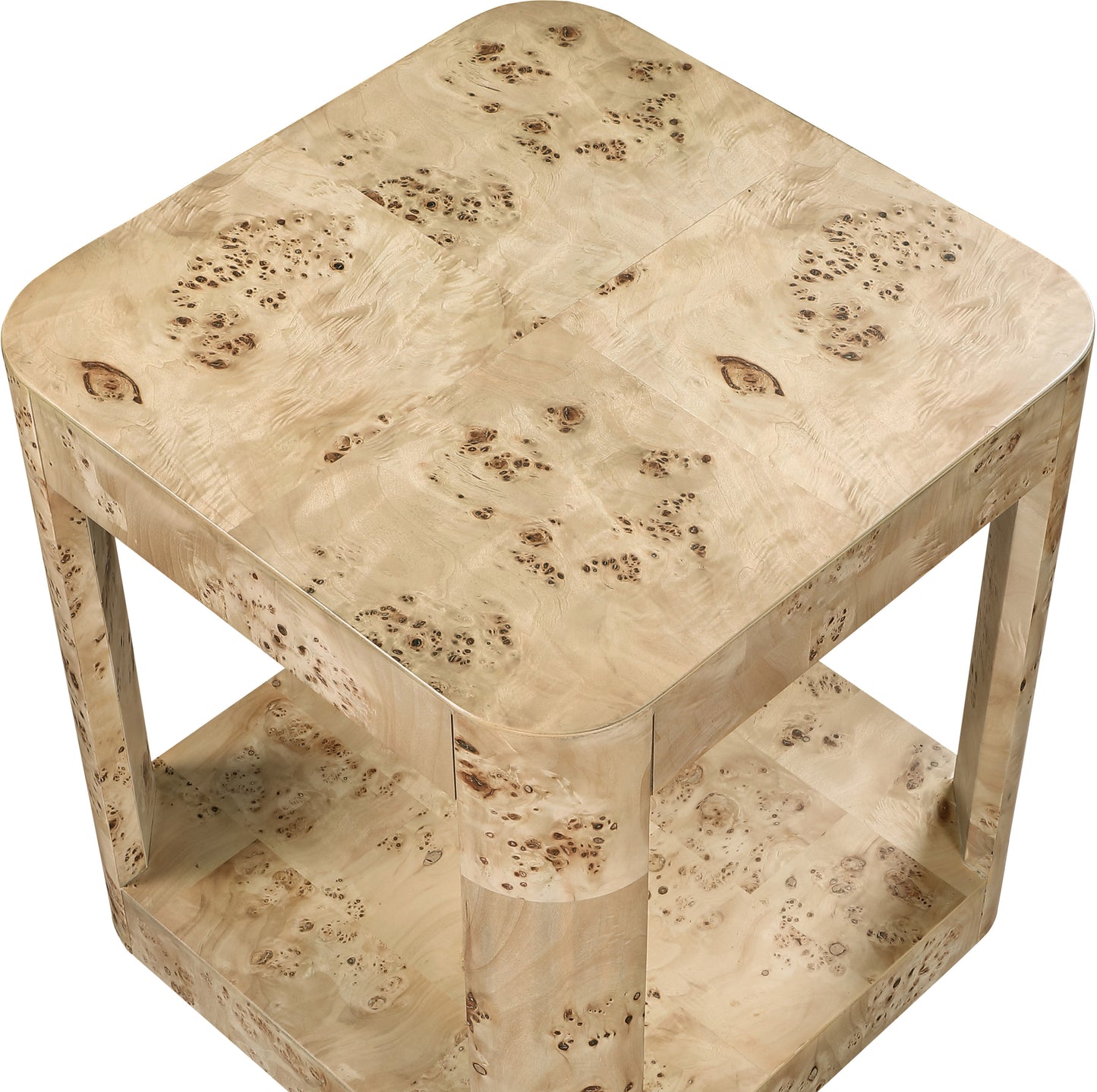 shiloh natural burl wood end table