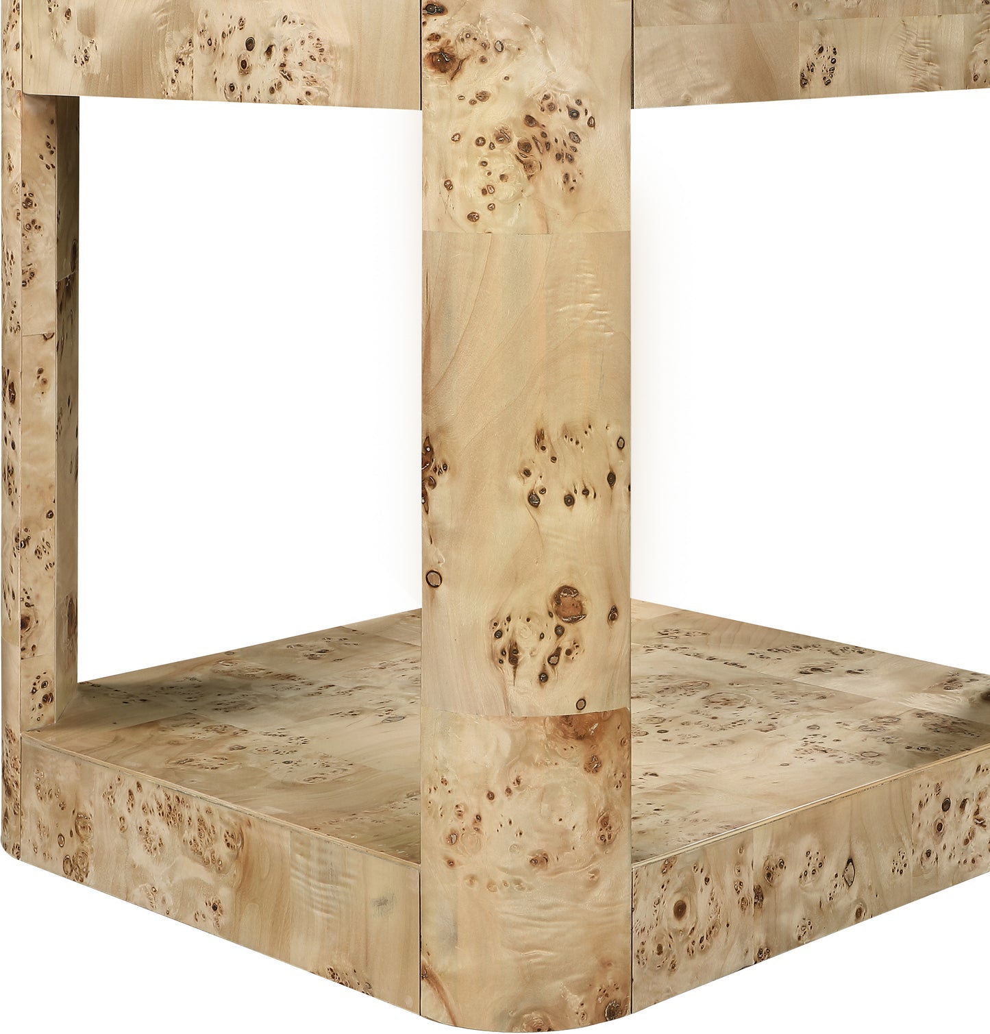 shiloh natural burl wood end table