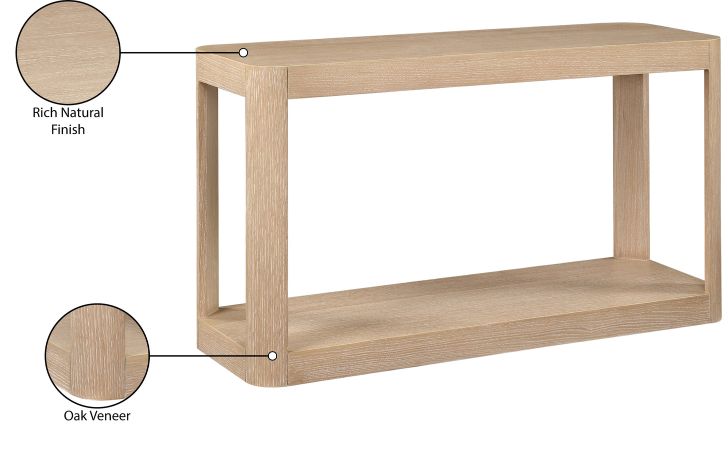 shiloh natural console table