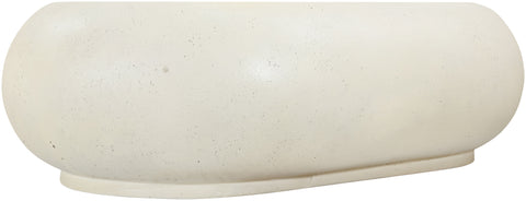 Jolie Cream Concrete And Fiberglass Indoor / Outdoor Coffee Table, 1 Piece (Style 3)