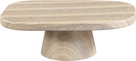 Waverly Travertine Concrete Indoor/Outdoor Coffee Table, 1 Piece