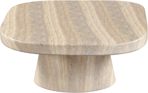 Waverly Travertine Concrete Indoor/Outdoor Coffee Table, 1 Piece