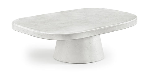 Waverly White Concrete Indoor/Outdoor Coffee Table, 1 Piece