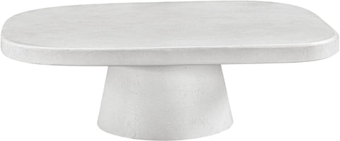 Waverly White Concrete Indoor/Outdoor Coffee Table, 1 Piece