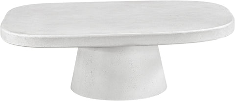 Waverly White Concrete Indoor/Outdoor Coffee Table, 1 Piece