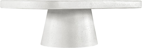 Waverly White Concrete Indoor/Outdoor Coffee Table, 1 Piece
