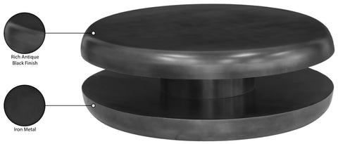 Rhea Black Iron Coffee Table, 1 Piece